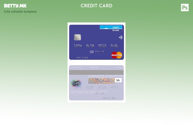 Модерен стил Шаблон за мастер картички на Израел банка Leumi